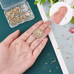 50Pcs Real 18K Gold Plated Brass Horizontal Loop French Earring Hooks&nbsp;KK-CN0001-81