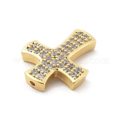 Brass Micro Pave Clear Cubic Zirconia Pendants&nbsp;KK-L228-44C-G