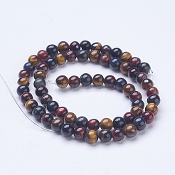 Natural Tiger Eye Beads Strands&nbsp;G-D855-07-6mm