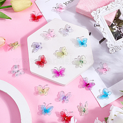80Pcs 8 Colors Lace Butterfly Display Decorations&nbsp;DIY-CP0012-98