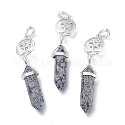 Natural Snowflake Obsidian Pointed Big Pendants&nbsp;G-D0021-01P-25