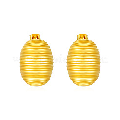 Geometric 304 Stainless Steel Stripe Oval Stud Earrings&nbsp;CQ0547