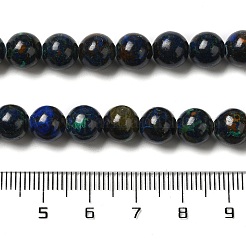天然アズライトビーズ連売り  ラウンド  8mm  穴：1.2mm  約46個/連  15.35インチ（39cm）&nbsp;G-H298-A01-03