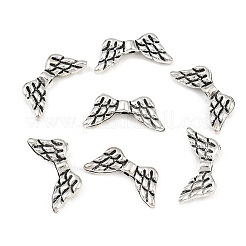 CCBプラスチックビーズ  ウイング  アンティークシルバー  8x19x4mm  穴：1mm&nbsp;CCB-J029-88AS