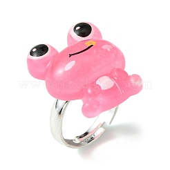 Resin Frog Adjustable Rings for Women&nbsp;RJEW-JR00649