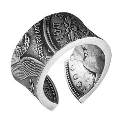 Coin Pattern Zinc Alloy Cuff Rings for Men&nbsp;FS-WG4E0D0-01