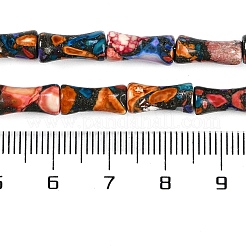 天然石ハウライトビーズ連売り  染め  竹の棒  カラフル  11.5x5.5mm  穴：1mm  約34個/連  15.87''（40.3センチメートル）&nbsp;G-A230-A01-01