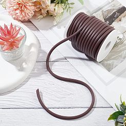 1ロール PVC管状ソリッド合成ゴムコード  白いプラスチックのスプールに巻き  穴がない  サドルブラウン  5mm  約10.94ヤード（10m）/ロール&nbsp;OCOR-NB0002-54A