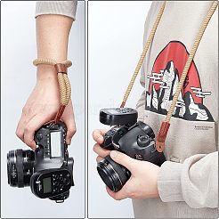 2種類のスタイルのナイロン製カメラネックストラップとリストレットストラップ2個。  カメラテザー  pu レザー エンド カバー & 鉄キー リング付き  ペルー  950x19x9ミリ＆245x21x12mm  1個/スタイル&nbsp;AJEW-NB0003-56A