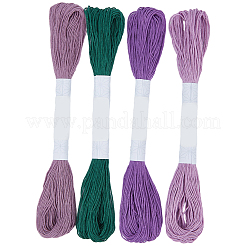 4かせ 4色 6層綿刺繍糸  クロスステッチの糸  ミックスカラー  1mm  約21.87ヤード（20m）/かせ  1 かせ/色&nbsp;EMBR-WH20001-003C
