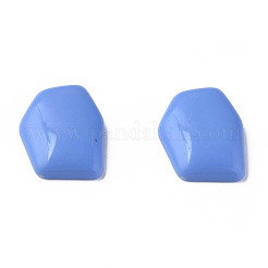 オペークアクリルカボション  不規則な六角形  コーンフラワーブルー  25.5x19.5x5.5mm  約253個/500g&nbsp;MACR-S373-143-A02