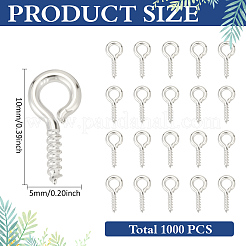 1000本の鉄ネジアイピンペグベイル  片穴パーツ用  銀  10x5x1.2mm  穴：2.8mm&nbsp;IFIN-ME0001-11S