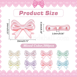 300Pcs Pearlized Opaque Acrylic Beads&nbsp;SACR-ME0001-06