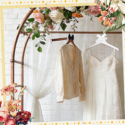 2Pcs Wood Wedding Hanger&nbsp;AJEW-GA0010-43