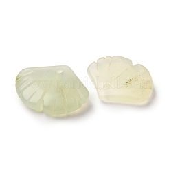 ナチュラルシューヤンジェイドペンダント  イチョウの葉のチャーム  15x19x3~4mm&nbsp;G-NH0006-01M