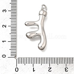 真鍮チャーム  蟻の形  丸カン付き  プラチナ  27.5x14x5.5mm  穴：3.5mm&nbsp;KK-Z125-10P