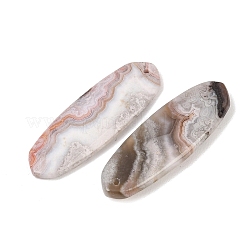 天然なメキシコの瑪瑙のペンダント  楕円形のチャーム  39.5~40x13.5~14x4~4.5mm  穴：1.2mm&nbsp;G-K381-17A