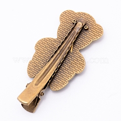 Zinc Alloy Alligator Hair Clip Findings&nbsp;PALLOY-WH0072-47AB