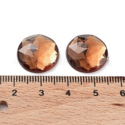 模造台湾アクリルラインストーンフラットバックカボション  多面カット  半円/ドーム  キャメル  16x5mm  500個/袋&nbsp;GACR-D003-16mm-44