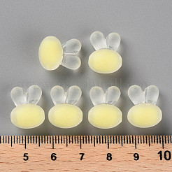 透明なアクリルビーズ  艶消し  二層ビーズ  ウサギの頭部  きいろ  15.5x12x9.5mm  穴：2mm  約480個/500g&nbsp;TACR-S152-12C-SS2105