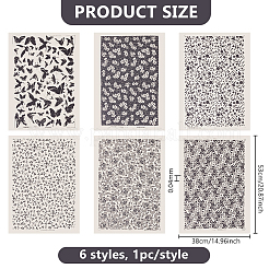6Pcs 6 Styles Paper Ceramic Decals&nbsp;DIY-BC0015-05