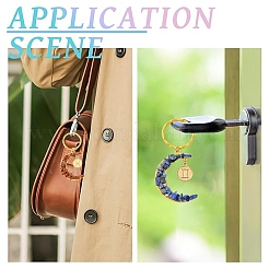 12Pcs Natural & Synthetic Gemstone Moon Keychains&nbsp;KEYC-YW00237