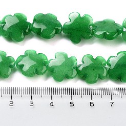 天然石マレーシアジェイドビーズ連売り  花  16x16x6mm  穴：1.4mm  約25個/連  14.57~14.96インチ（37~38cm）&nbsp;G-F769-R01-01