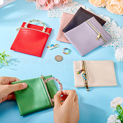6Pcs 6 Colors Imitation Leather Jewelry Storage Zipper Bags&nbsp;ABAG-TA0001-72A