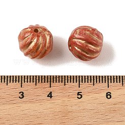 ペイントガラスビーズを焼く  ライン入り  ミックスカラー  ラウンド  12mm  穴：1.4mm&nbsp;DGLA-G004-01N