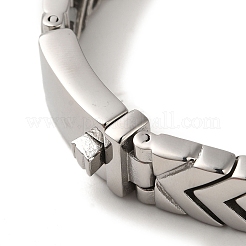 304 Stainless Steel Arrow Link Chain Bracelets for Women Men&nbsp;BJEW-Q341-07AS