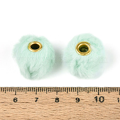 ウサギの毛の模造品 ヨーロッパのビーズ  大穴ビーズ  ロンデル  アクアマリン  19.5~20x12mm  穴：4mm&nbsp;FIND-WH0126-574A-13