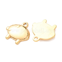304ステンレスペンダント  イオンプレーティング（ip）  豚のチャーム  18KGP本金メッキ  14.5x15.5x2.5mm  穴：1.8mm&nbsp;STAS-I330-069G