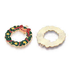 Eco-Friendly Alloy Enamel Pendants&nbsp;X-ENAM-Q437-060-NR