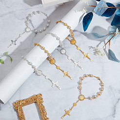 8Pcs 2 Colors Alloy Charm Bracekets&nbsp;BJEW-GO0001-45