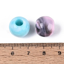 Two Tone Opaque Acrylic European Beads&nbsp;OACR-Q200-03