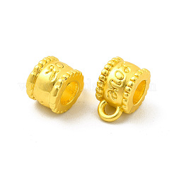ラックメッキ合金チューブベイル  ループベイル  愛という言葉のハンガー リンクの列  マットゴールドカラー  10x6x7.5mm  穴：1.4mm  内径：4mm&nbsp;FIND-I034-15MG