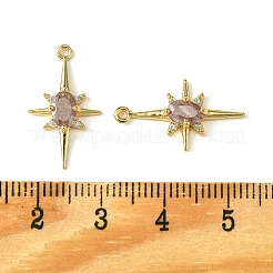 Brass Micro Pave Cubic Zirconia Pendants&nbsp;X-KK-M277-08G-02