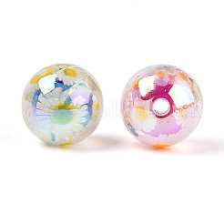 Printed Transparent Acrylic Beads&nbsp;MACR-T048-09