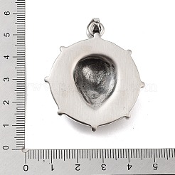 レトロな304ステンレススチールペンダント  アンティークシルバー  ライオン  45x35x12mm  穴：5.5x8.5mm&nbsp;STAS-I205-36AS-C