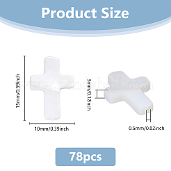3連売り天然淡水シェルクロスビーズ連売り  ホワイト  15x10x3mm  穴：0.5mm  約26個/連  15.08インチ（38.3cm）&nbsp;BSHE-DC0001-02