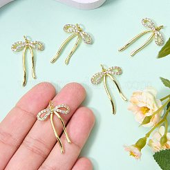 5Pcs Brass Micro Pave Cubic Zirconia Pendants&nbsp;KK-SZ0008-40