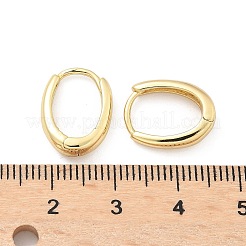 Oval Brass Hoop Earrings&nbsp;EJEW-Z102-33G