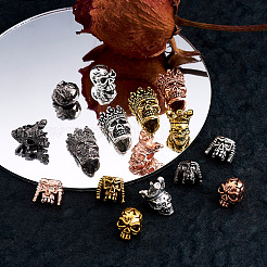 32Pcs 16 Styles Tibetan Style Alloy Beads&nbsp;FIND-FW0001-13