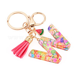 Fruit Series Letter Resin Keychains&nbsp;KEYC-TAC0033-02W