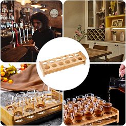 12-Slot Wooden Shot Glass Tray Holders&nbsp;ODIS-WH0027-031