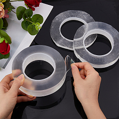 3 Rolls 3 Styles 5M Transparent Acrylic Double Sided Adhesive Tape&nbsp;AJEW-FH0009-05