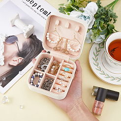 Square PVC with lint Jewelry Storage Zipper Box&nbsp;CON-WH0099-03B