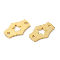 925スターリングシルバーリンク  チェーンタブ  18KGP本金メッキ  10x6.5x0.5mm  穴：1mm&nbsp;STER-D006-02G