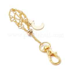 Moon Alloy Swivel Lobster Claw Clasps & Brass Cable Chains&nbsp;AJEW-JB01336-02