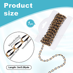 Stainless Steel Enamel Curb Chains&nbsp;CHS-WH0009-07G-02